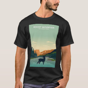 Rocky Mountain National Park Vintage Retro Travel T-Shirt