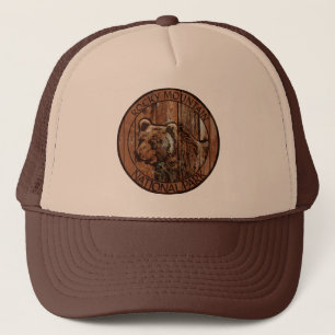 Rocky Mountain National Park wooden bear Trucker Hat