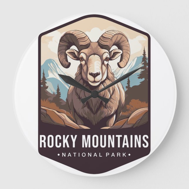 ROCKY MOUNTAIN NATIONAL PARKS WALL CLOCK 2025 (Front)
