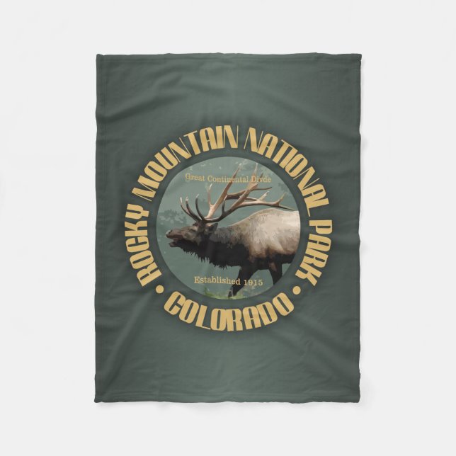 Rocky Mountain NP Fleece Blanket (Front)