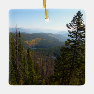 Rocky Mountain Overlook in Early Fall Ceramic Ornament