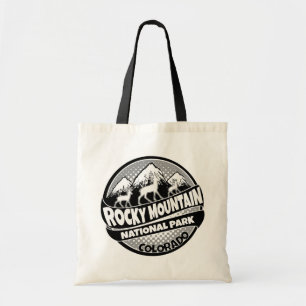 Rocky Mountain Park Colorado black tote bag