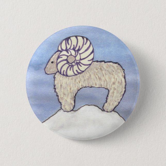 Rocky Mountain Ram 6 Cm Round Badge (Front)