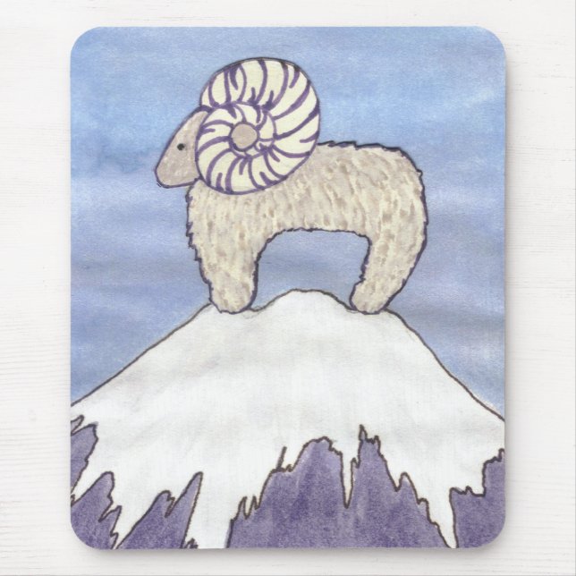 Rocky Mountain Ram Mouse Mat (Front)