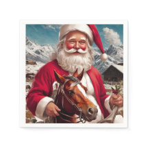 Rocky Mountain Santa and His Horse