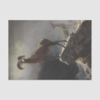 Rocky Mountain Sheep by Albert Bierstadt Decoupage