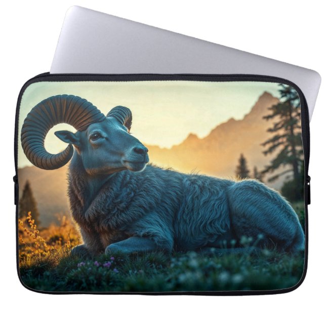 Rocky Mountain Sheep Laptop Sleeve (Front)