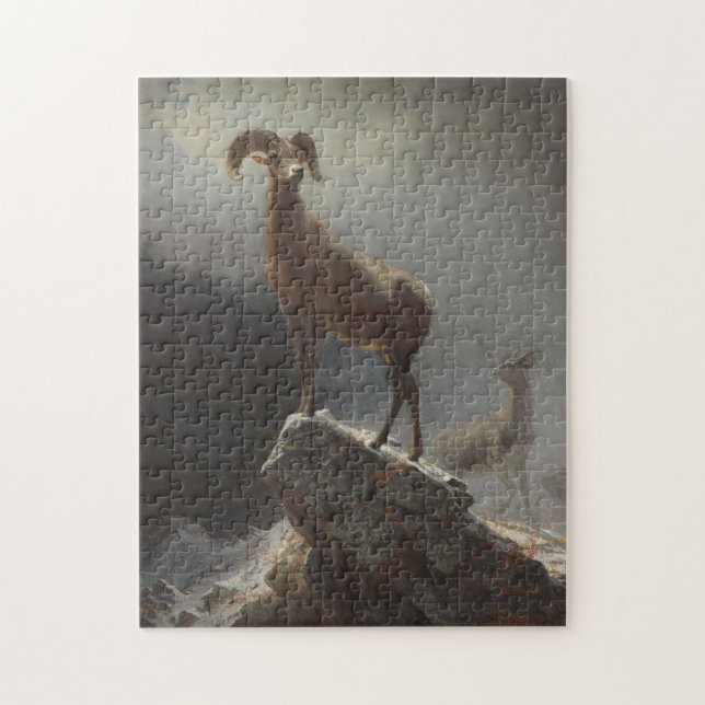Rocky Mountain Sheep or Big Horn, Ovis, Montana, c Jigsaw Puzzle (Vertical)