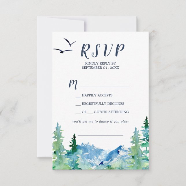 Rocky Mountain Song Request RSVP Card (Front)