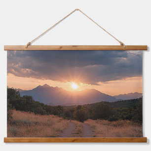 Rocky Mountain Sunrise Hanging Tapestry