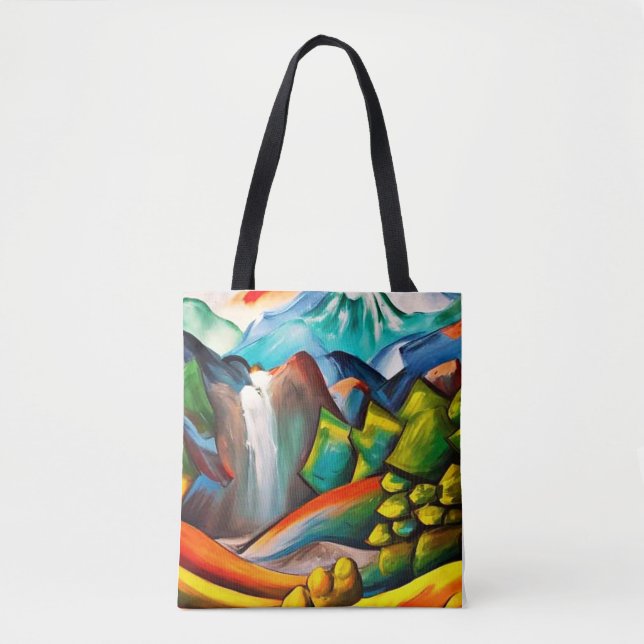 Rocky Mountain Torrent Tote Bag (Front)