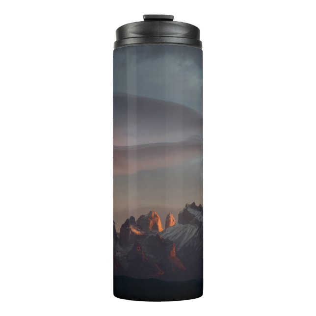 ROCKY MOUNTAIN UNDER GRAY CLOUDS THERMAL TUMBLER (Front)