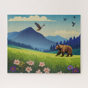 Rocky Mountain Valley Wildlife Jigsaw Puzzle