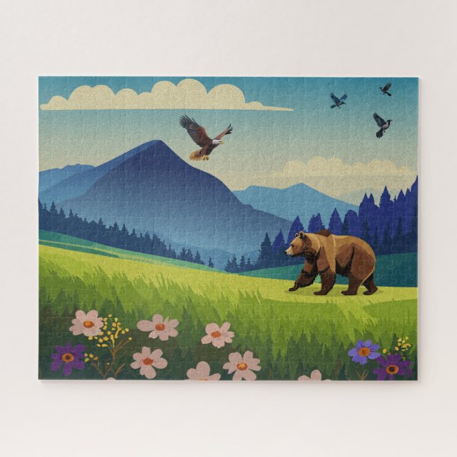 Rocky Mountain Valley Wildlife  Jigsaw Puzzle (Horizontal)