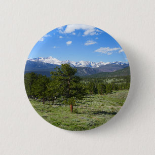 Rocky Mountain View Scenic Landscape 6 Cm Round Badge