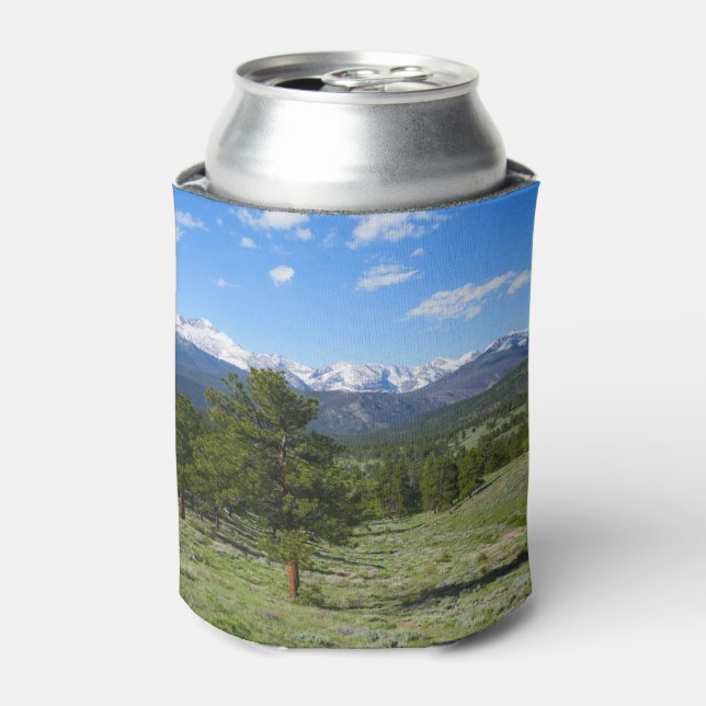 Rocky Mountain View Scenic Landscape Can Cooler (Can Front)