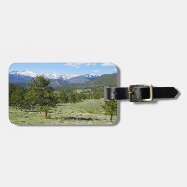 Rocky Mountain View Scenic Landscape Luggage Tag (Front Horizontal)