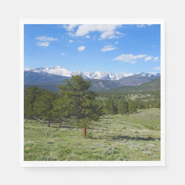 Rocky Mountain View Scenic Landscape Napkin (Front)