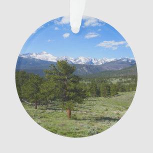 Rocky Mountain View Scenic Landscape Ornament