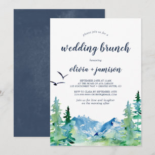 Rocky Mountain Wedding Brunch Invitation
