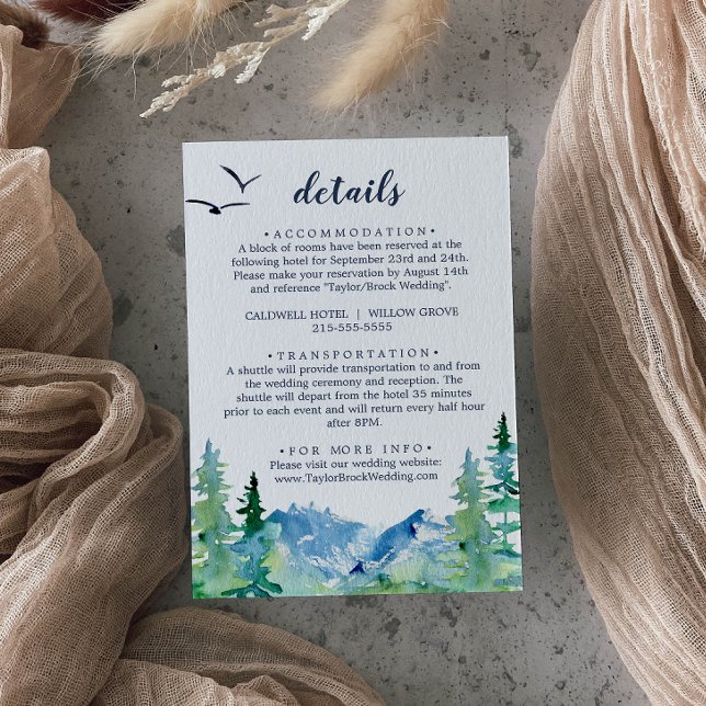 Rocky Mountain Wedding Details Enclosure Card (Creator Uploaded)