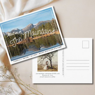 Rocky Mountain Wedding Save the Date Postcard