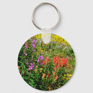 Rocky Mountain Wildflowers Key Ring