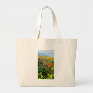Rocky Mountain Wildflowers Large Tote Bag