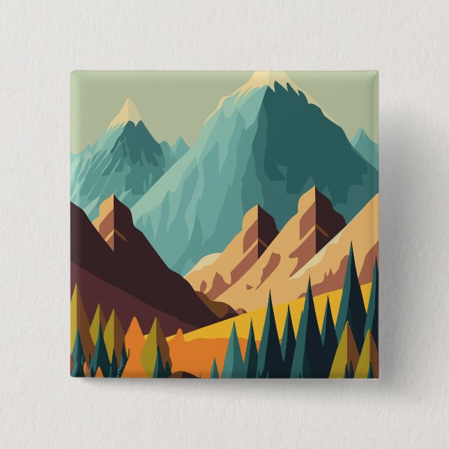 Rocky Mountains 15 Cm Square Badge (Front)
