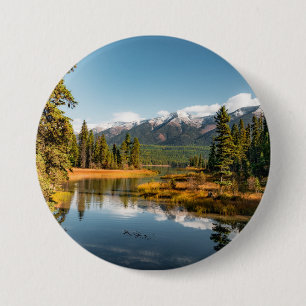 Rocky mountains 7.5 cm round badge