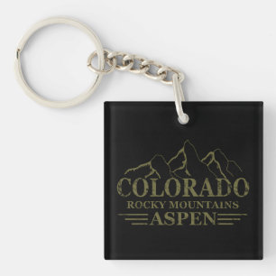 Rocky Mountains Aspen Colorado  Key Ring
