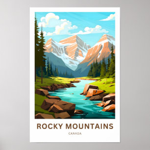 Rocky Mountains Canada Travel Print