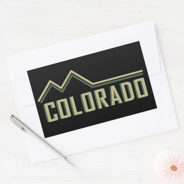 Rocky Mountains Colorado Rectangular Sticker (Envelope)