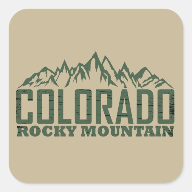rocky Mountains Colorado Square Sticker (Front)