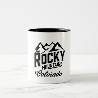 Rocky Mountains Colorado Two-Tone Coffee Mug