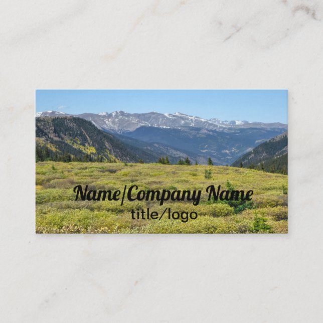 Rocky Mountains custom business card photo art (Front)