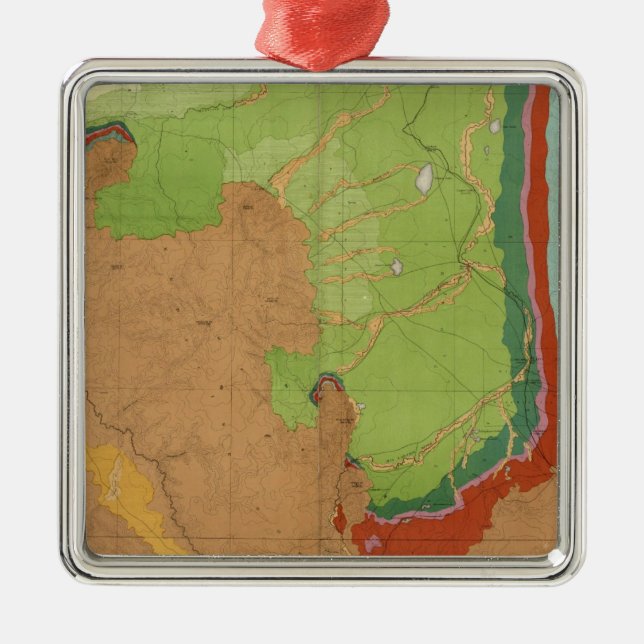 Rocky Mountains Geological Metal Tree Decoration (Front)