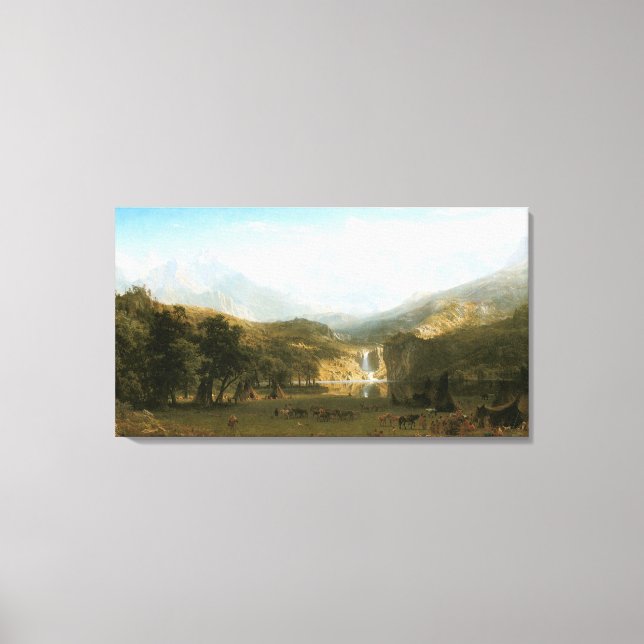 Rocky Mountains, Lander's Peak by Albert Bierstadt Canvas Print (Front)