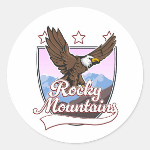 Rocky Mountains logo Classic Round Sticker