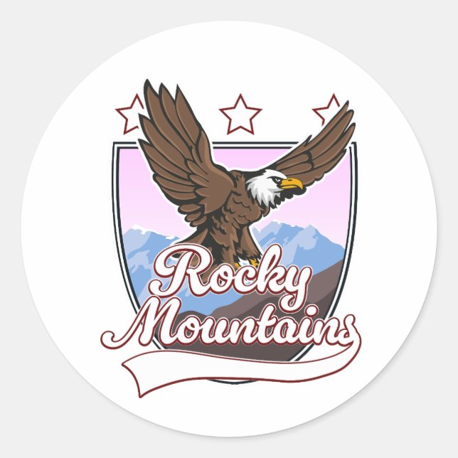 Rocky Mountains logo Classic Round Sticker (Front)