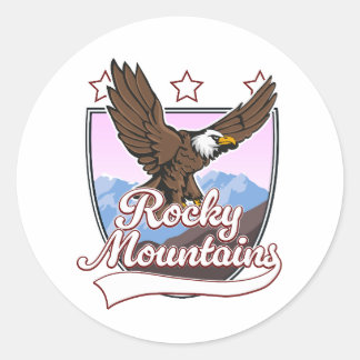 Rocky Mountains logo Classic Round Sticker