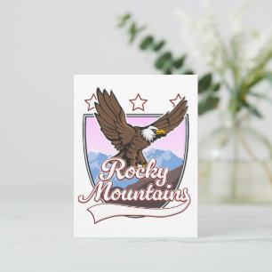 Rocky Mountains logo Holiday Postcard