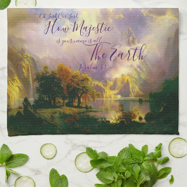 Rocky mountains Majestic  Tea Towel (Folded)