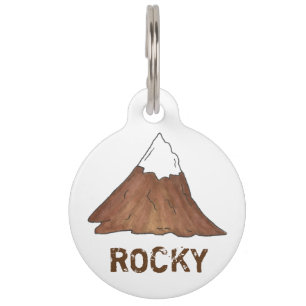 Rocky Mountains Mountain Hiking Climbing Dog Tag