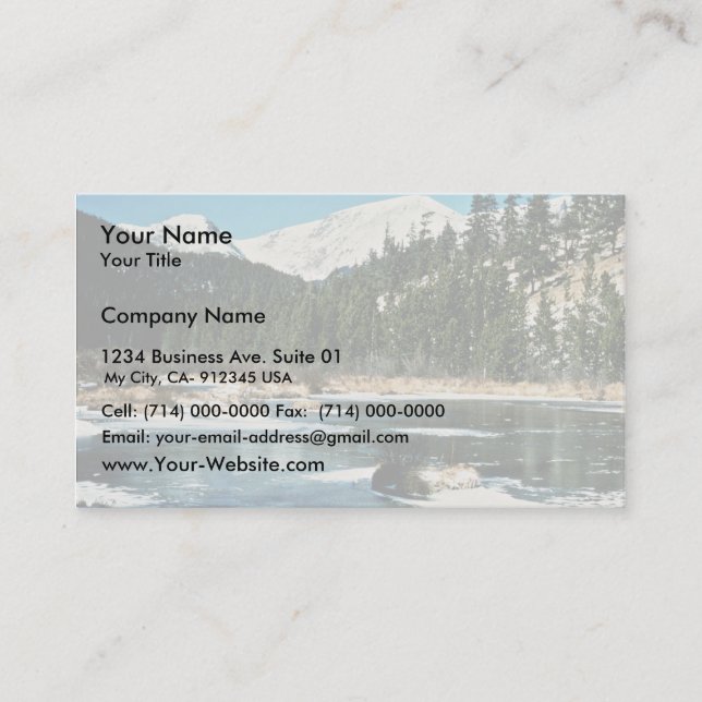 Rocky Mountains, National Park Business Card (Front)