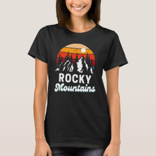 Rocky Mountains Outdoor Hiking Nature Retro Souven T-Shirt