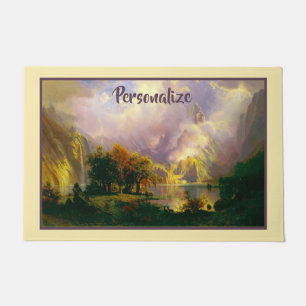 Rocky mountains personalised doormat