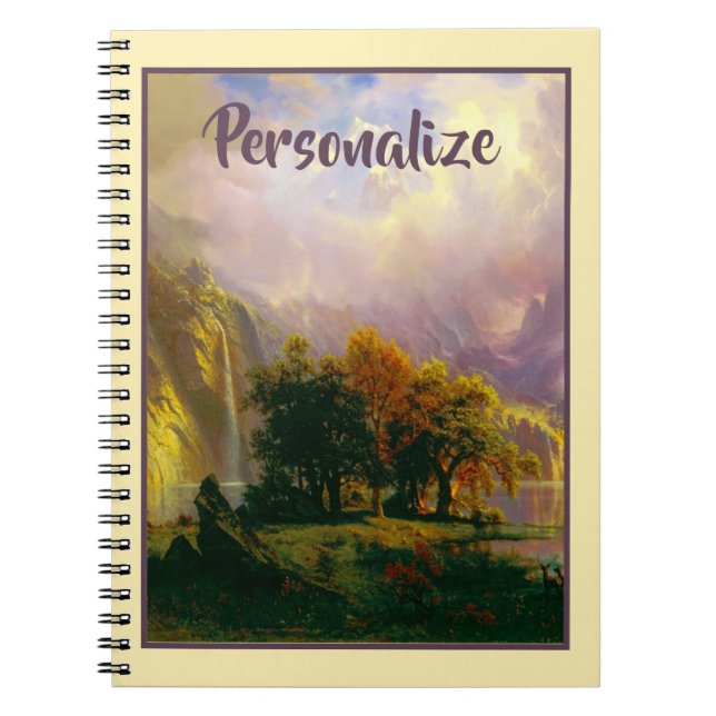 Rocky mountains personalised notebook (Front)