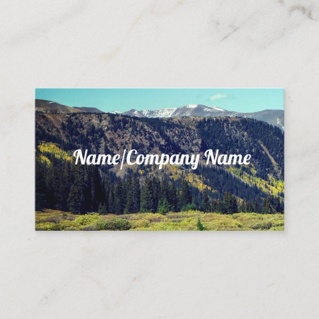 Rocky Mountains photograph nature landscape Business Card (Front)