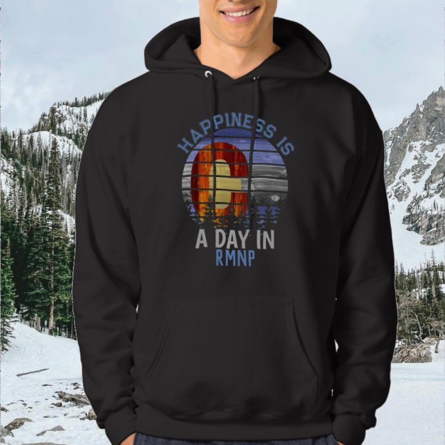 Rocky Mountains Retro RMNP Colorado  Hoodie (Creator Uploaded)